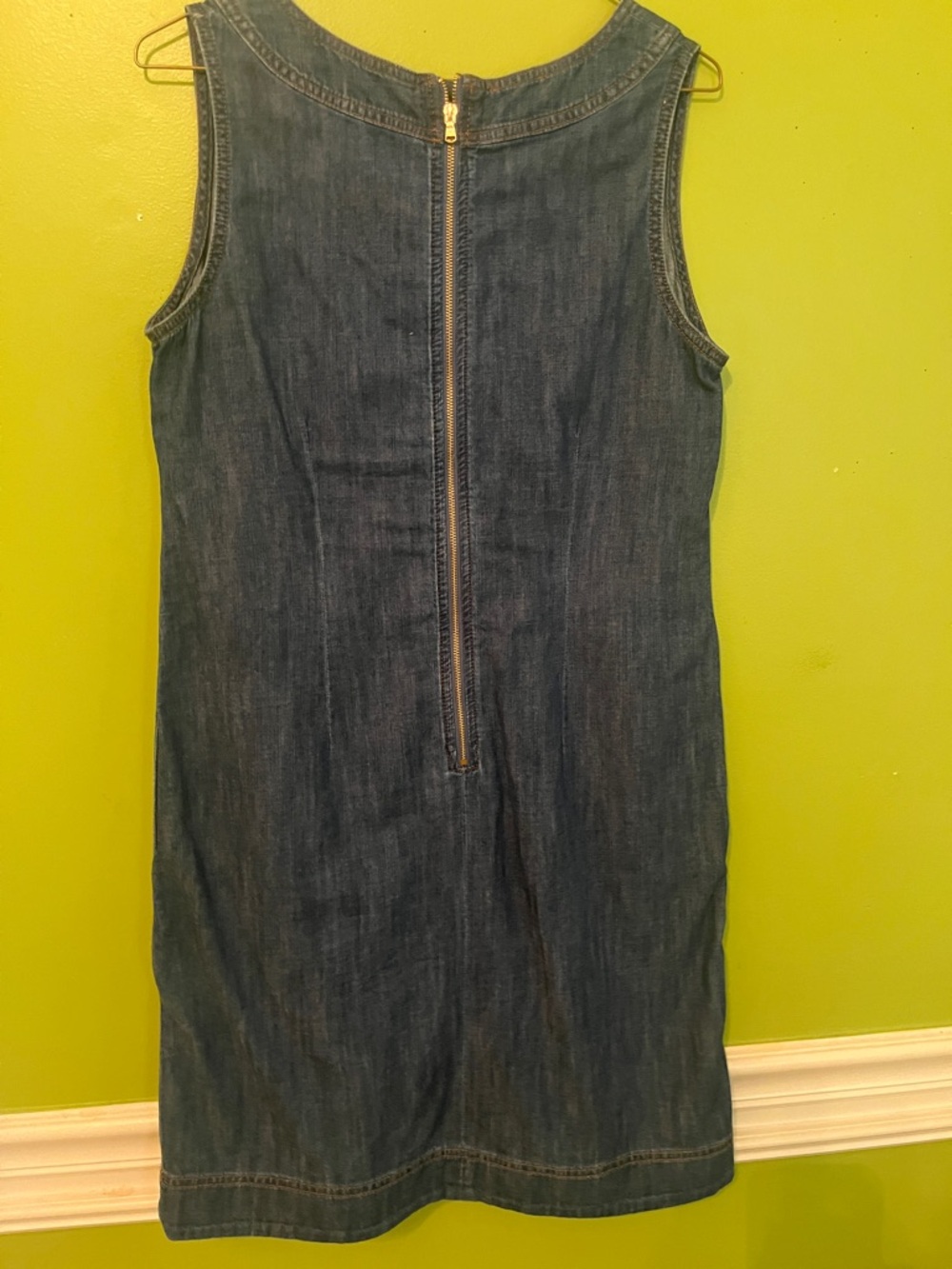 Talbots Denim Lace Up Shift Dress - Picture 6 of 9
